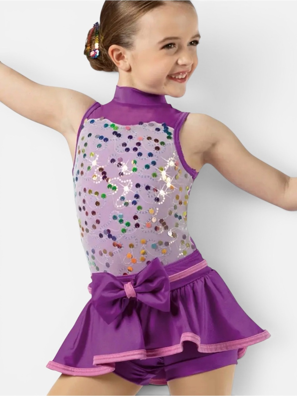 Weissman Jump In The Line Peplum & Fringe 3-In-1 Dance Set & Hair Clip 14411 XSC
